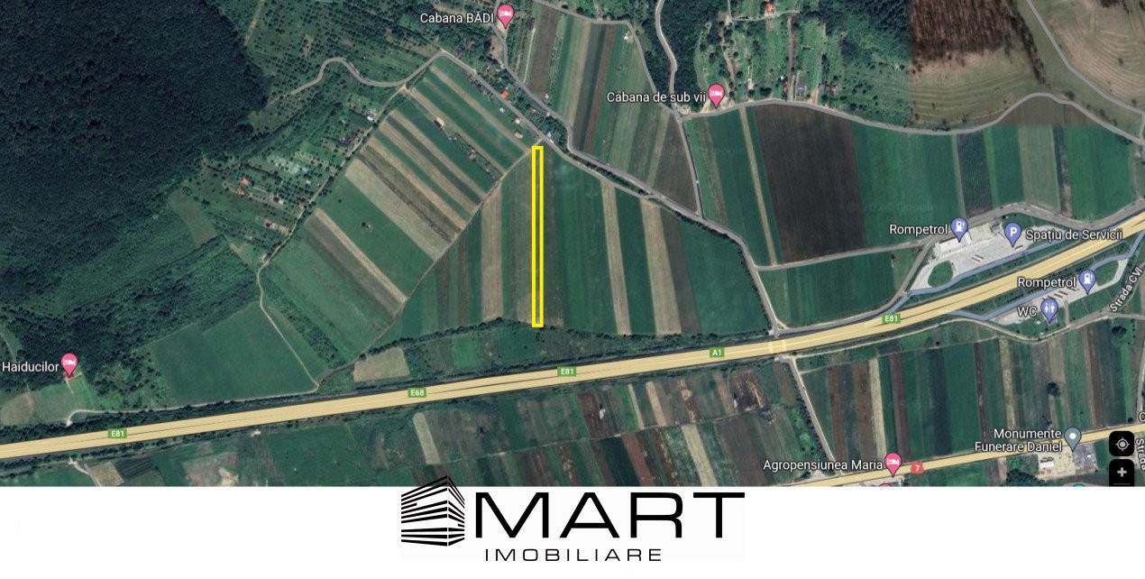 Teren extravilan 2700mp acces auto, Cristian 