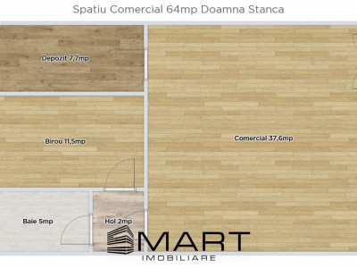 Spatiu comercial 64mp strada Doamna Stanca
