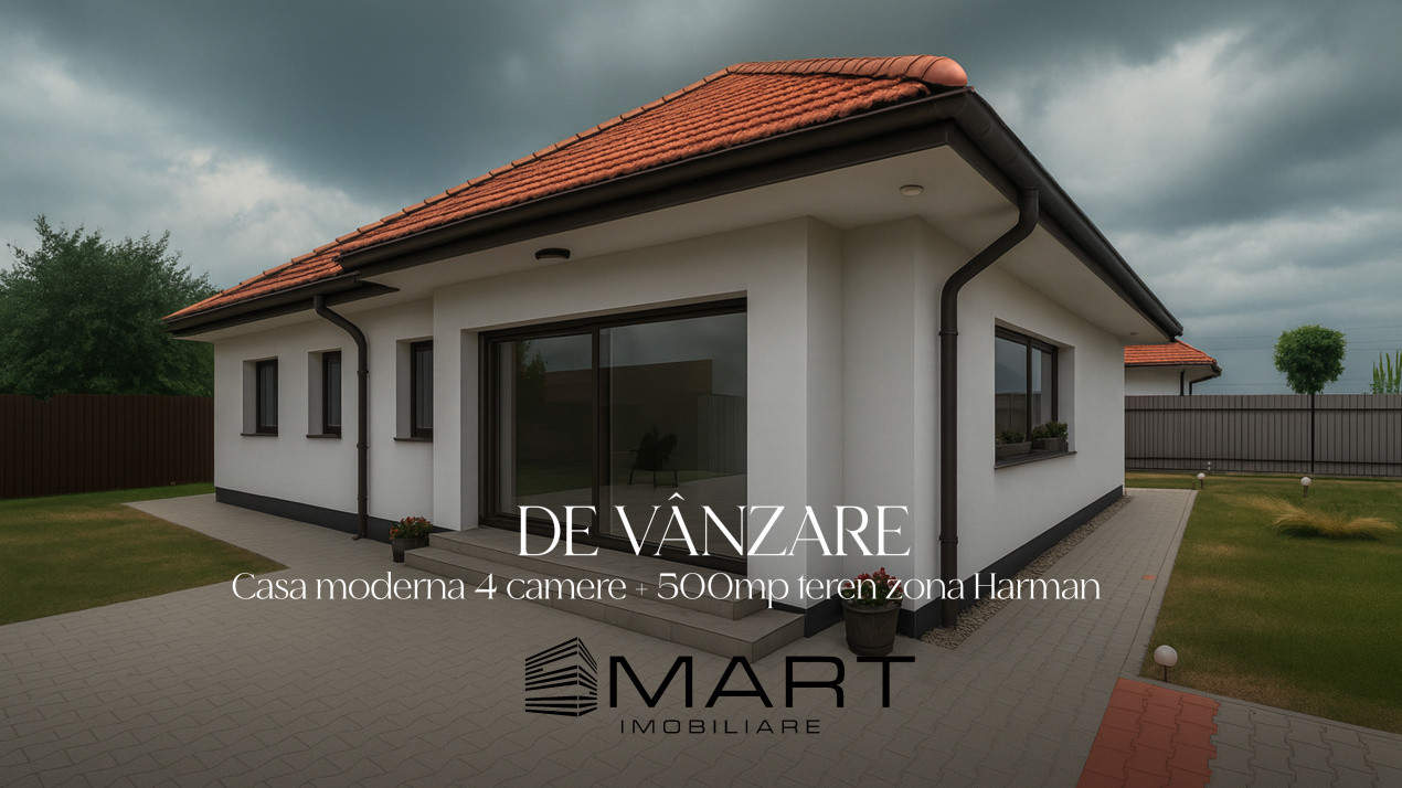 Casa pe un singur nivel 4 camere , in zona Harman 