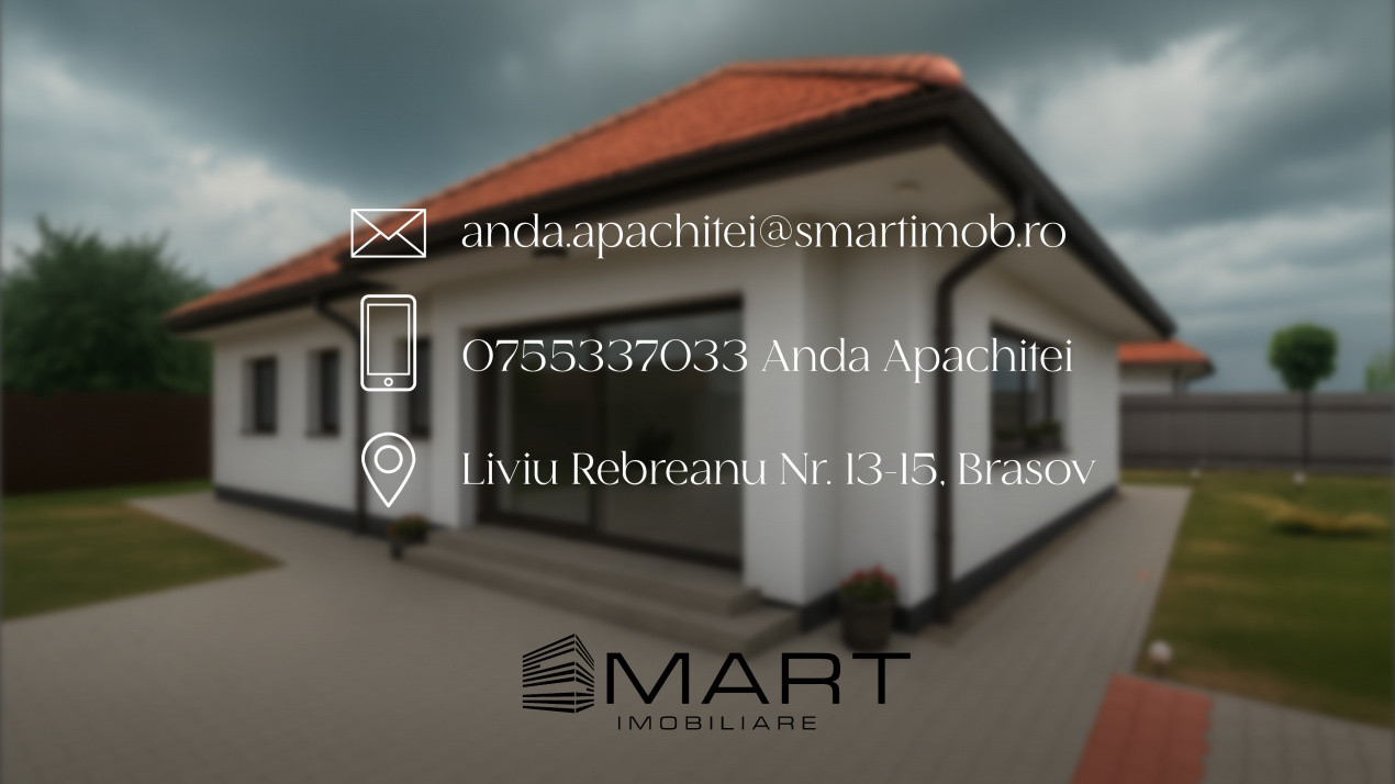 Casa pe un singur nivel 4 camere , in zona Harman 