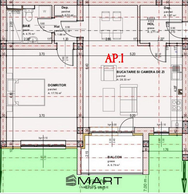 Apartament 2 camere in bloc nou, zona Brana, 58mp cu gradina