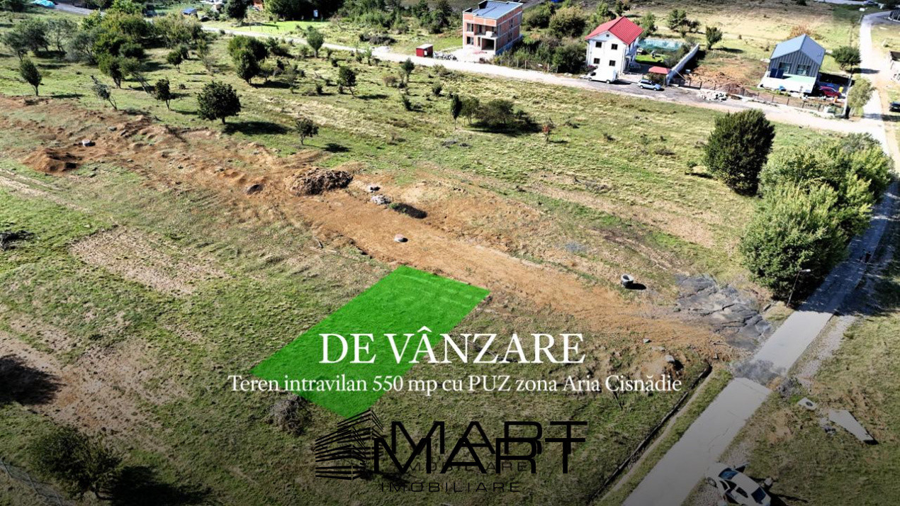 Teren intravilan 550 mp cu PUZ zona Aria Cisnadie