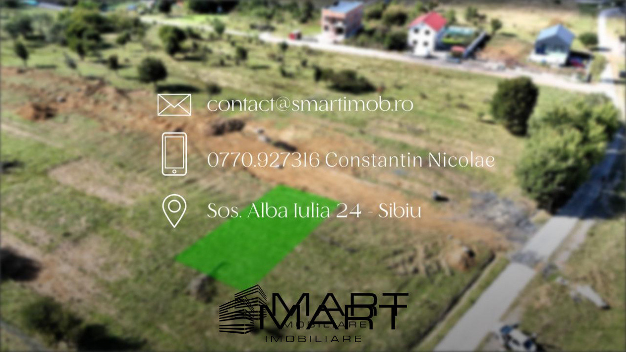 Teren intravilan 550 mp cu PUZ zona Aria Cisnadie