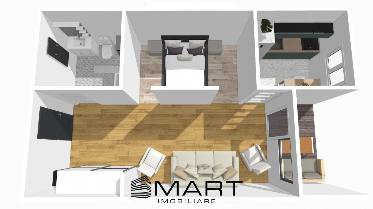 Garsoniera la Cheie, 33mp, cartier Veterani de Razboi