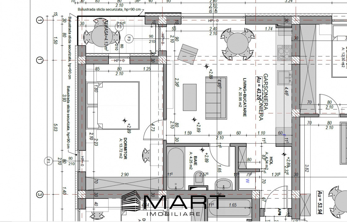 Apartament 43 mp etaj 1 cartier Davinci