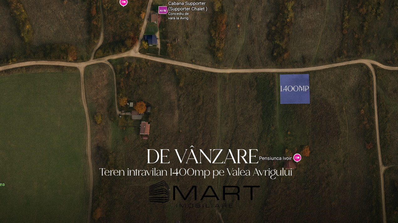 Teren intravilan 1400mp pe Valea Avrigului