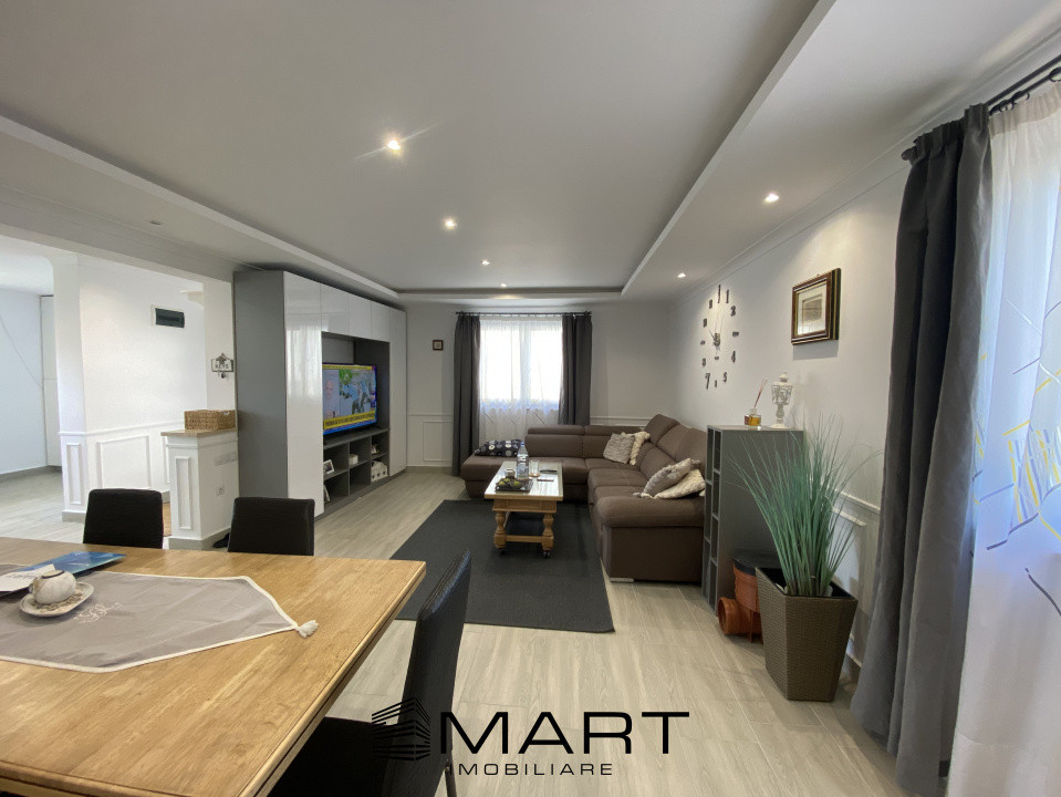 Casă individuală mobilată elegant, 4 camere, 2 băi, grădină Cristian SB
