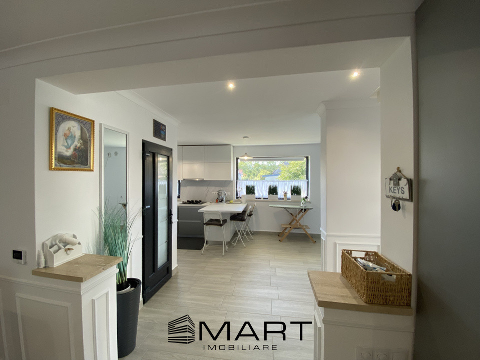 Casă individuală mobilată elegant, 4 camere, 2 băi, grădină Cristian SB