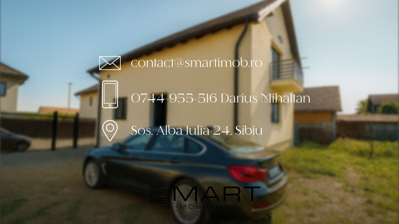 Casă individuală mobilată elegant, 4 camere, 2 băi, grădină Cristian SB