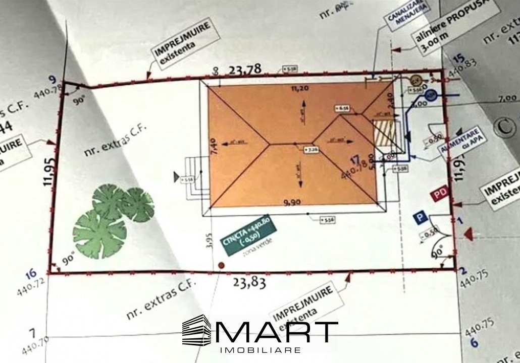 Casă individuală la stadiul de alb – Cristian, cartier nou, priveliște