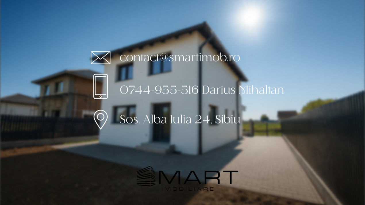 Casă individuală la stadiul de alb – Cristian, cartier nou, priveliște