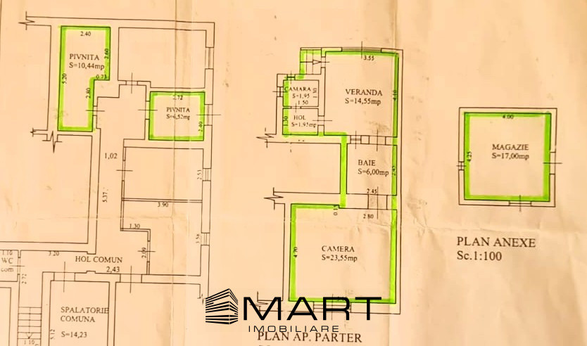 Apartament 48mp la casa zona Garii