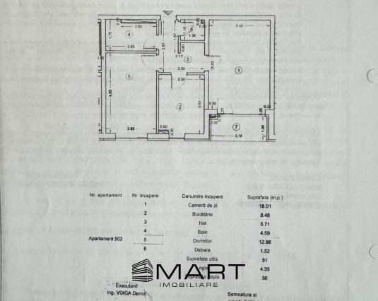 Apartament 2 camere, decomandat, zona Coresi Kasper