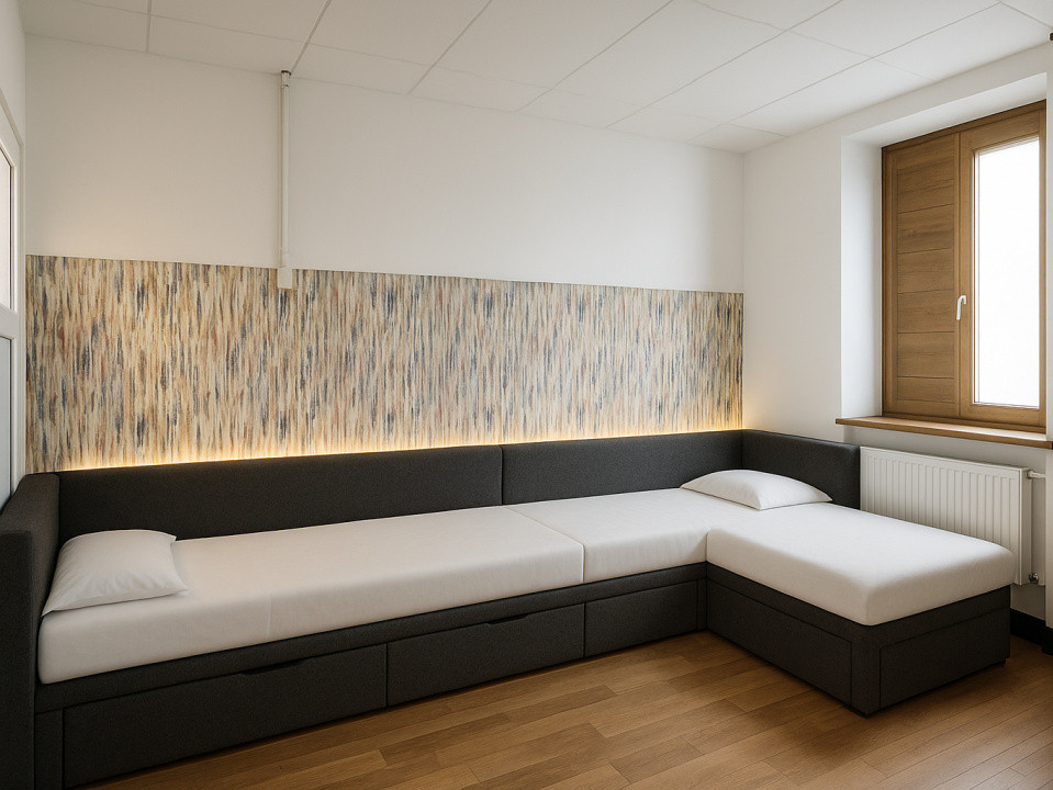 Spațiu de joacă interior + zonă de socializare pentru părinți și bunici