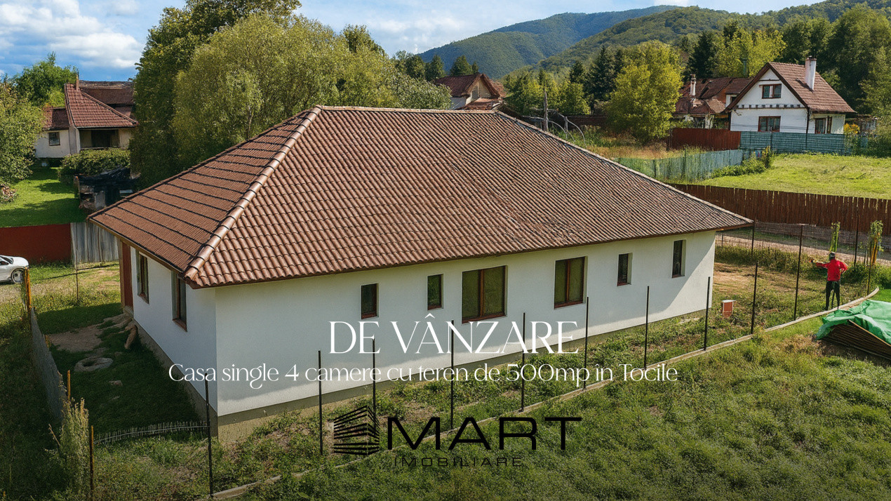 Casa single 4 camere, 130 mp, 2 fronturi stradale in Tocile