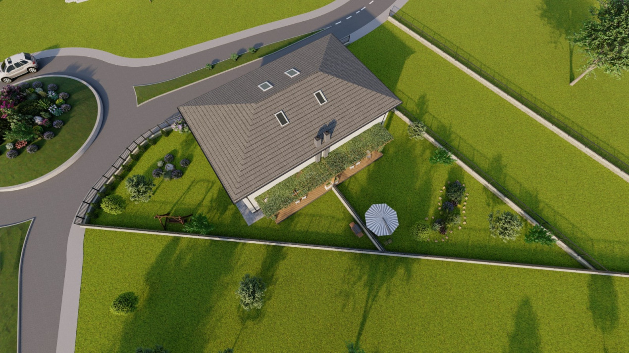 Teren 700 mp, cu autorizatie de constructie + utilitati în Chinteni
