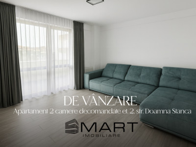Apartament bloc nou,2 camere, etaj 2 cu lift,  loc de parcare zona Doamna Stanca