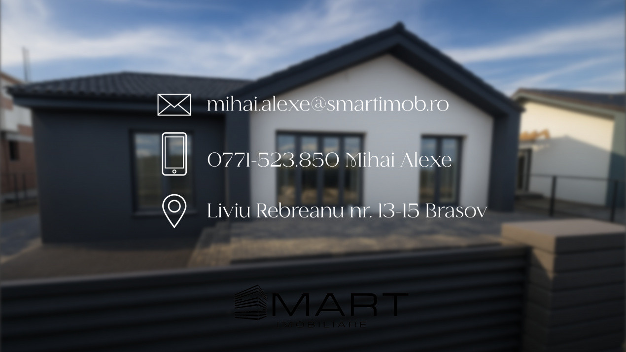 Casă nouă 4 camere pe un singur nivel în Sânpetru – Primăverii