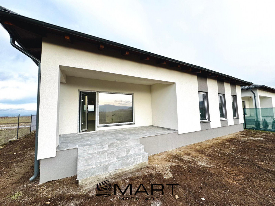 Casă modernă la cheie în Tărlungeni – tot confortul pe un singur nivel!