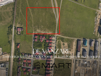 Teren intravilan 6000mp cu PUZ, P+2E zona Tractorul
