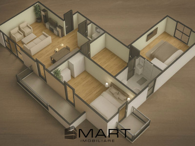 Apartament nou cu 3 camere decomandate zona Calea Surii Mici