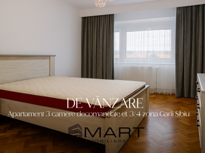 Apartament 3 camere decomandate et. 3/4 zona Garii