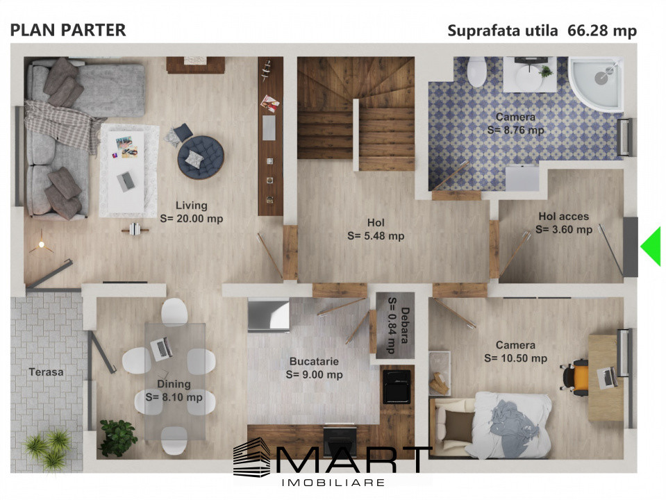 Casa noua 4 camere tip duplex în Sânpetru, Brașov 