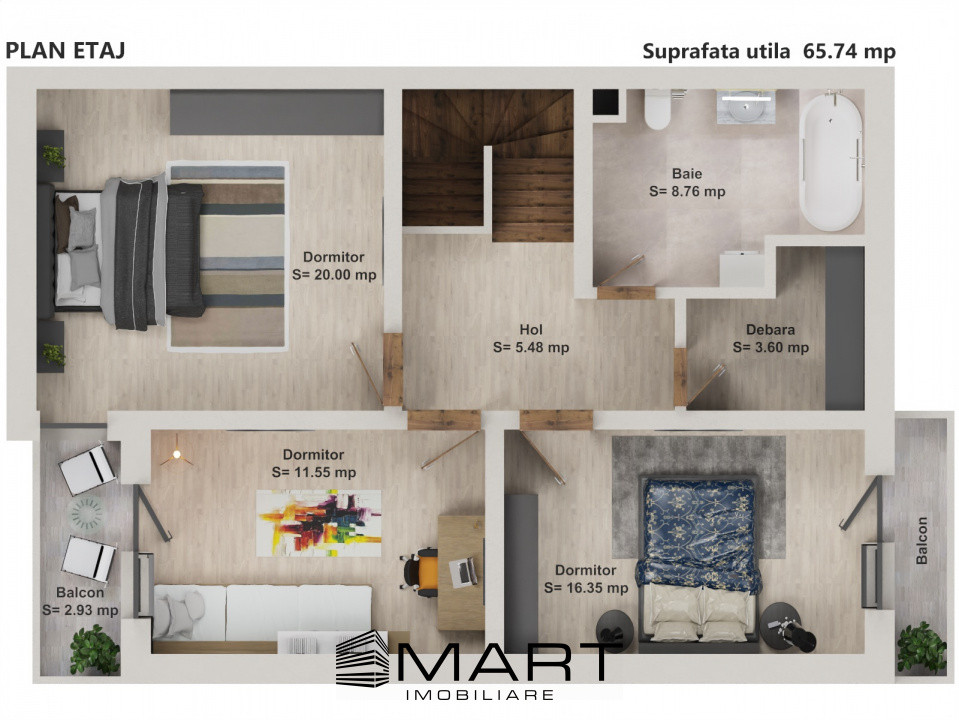 Casa noua 4 camere tip duplex în Sânpetru, Brașov 