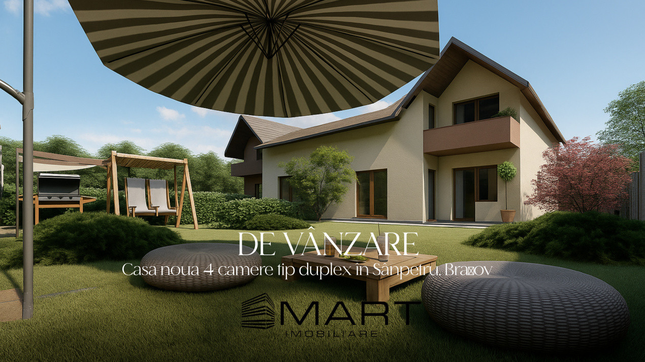 Casa noua 4 camere tip duplex în Sânpetru, Brașov 