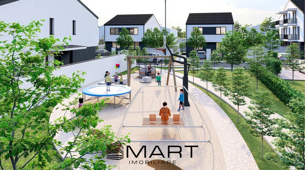 Duplex modern cu grădină și două locuri de parcare