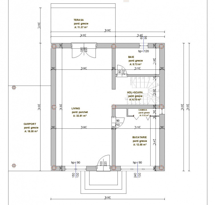 Casa 4 camere 130mp + 500mp teren zona 