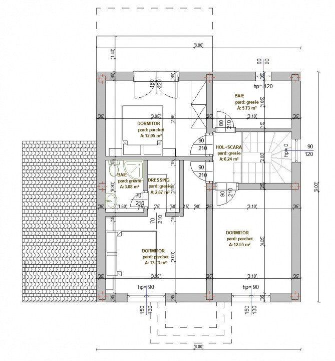 Casa 4 camere 130mp + 500mp teren zona 