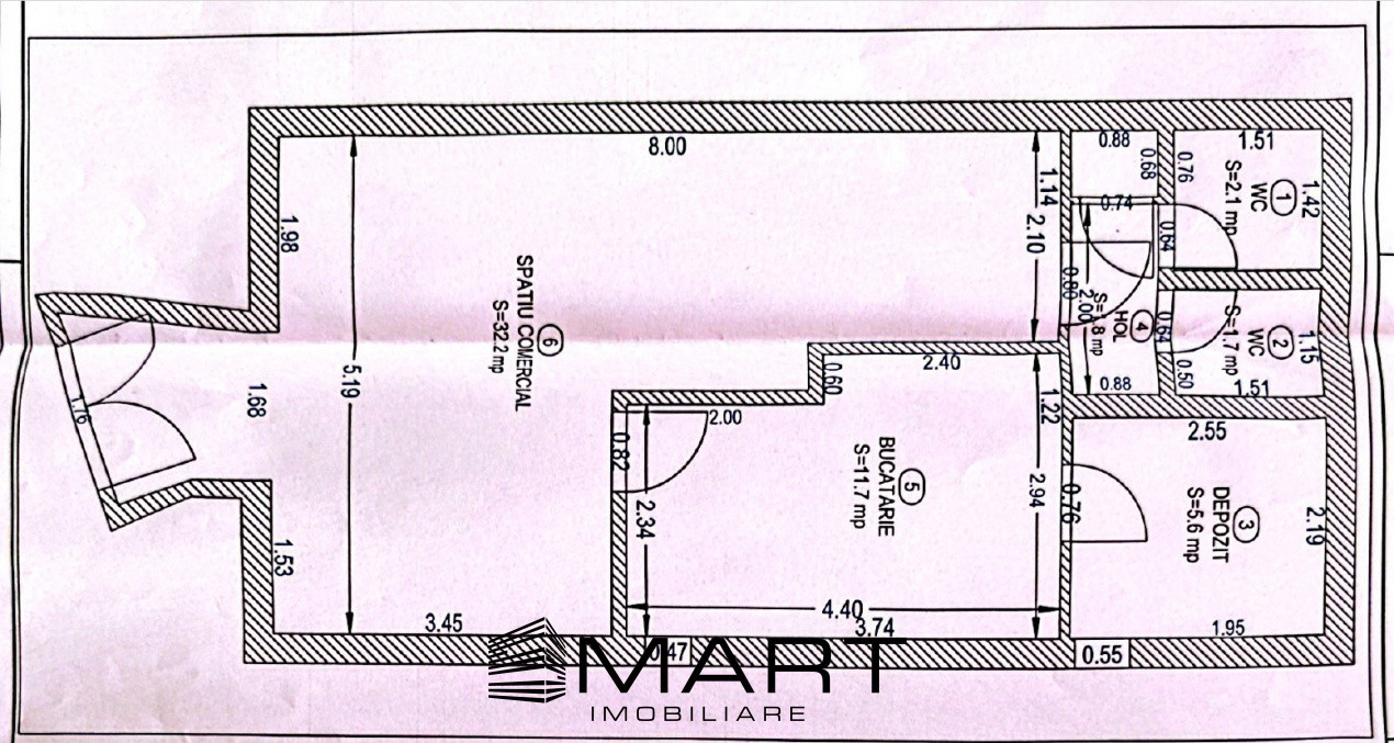 Spatiu comercial zona centrala 55mp+curte 30mp
