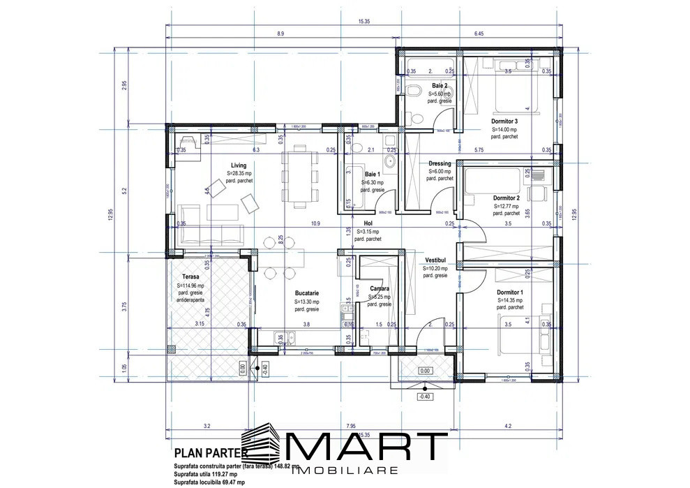Casă Individuală modernă – 3 Dormitoare, Pod Mansardabil, Finisaje Premium 