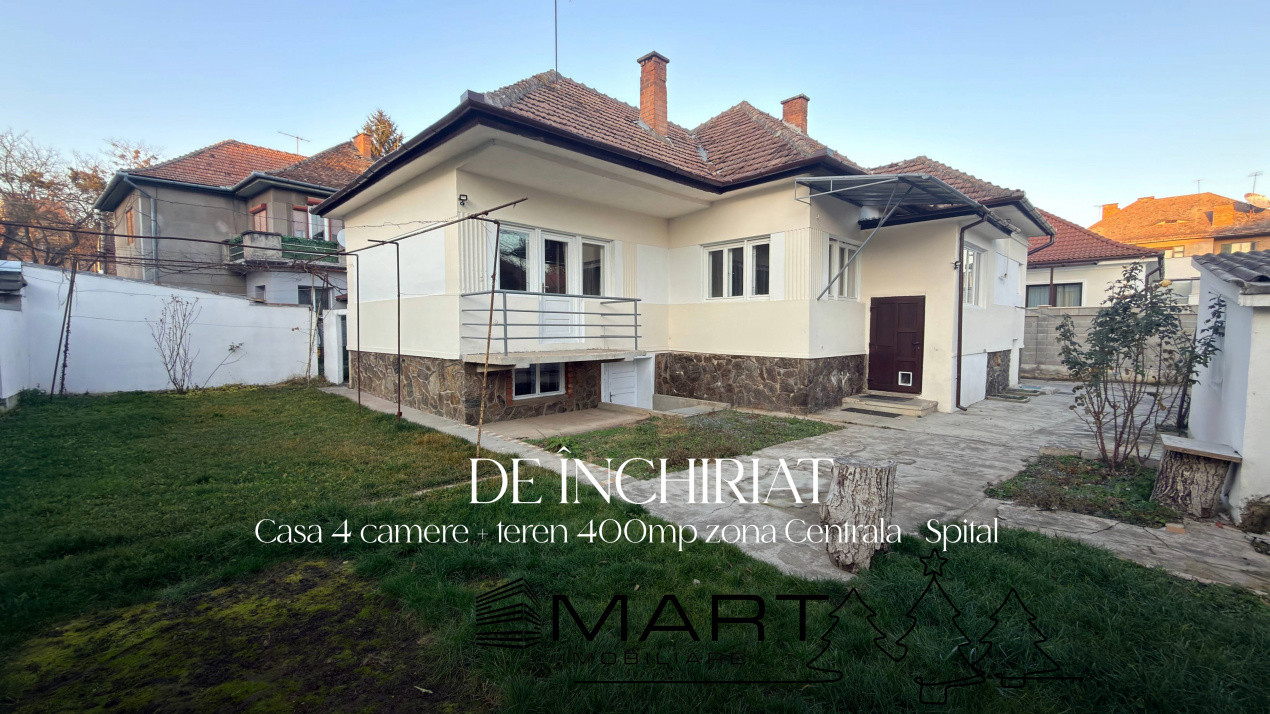 Casa 4 camere 130mp+400mp teren zona Spitalul Judetean