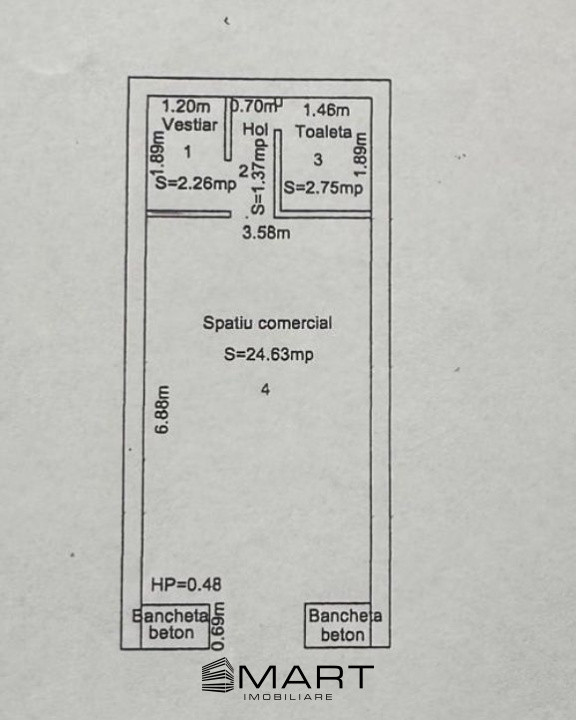 Spatiu comercial  zona Cedonia 