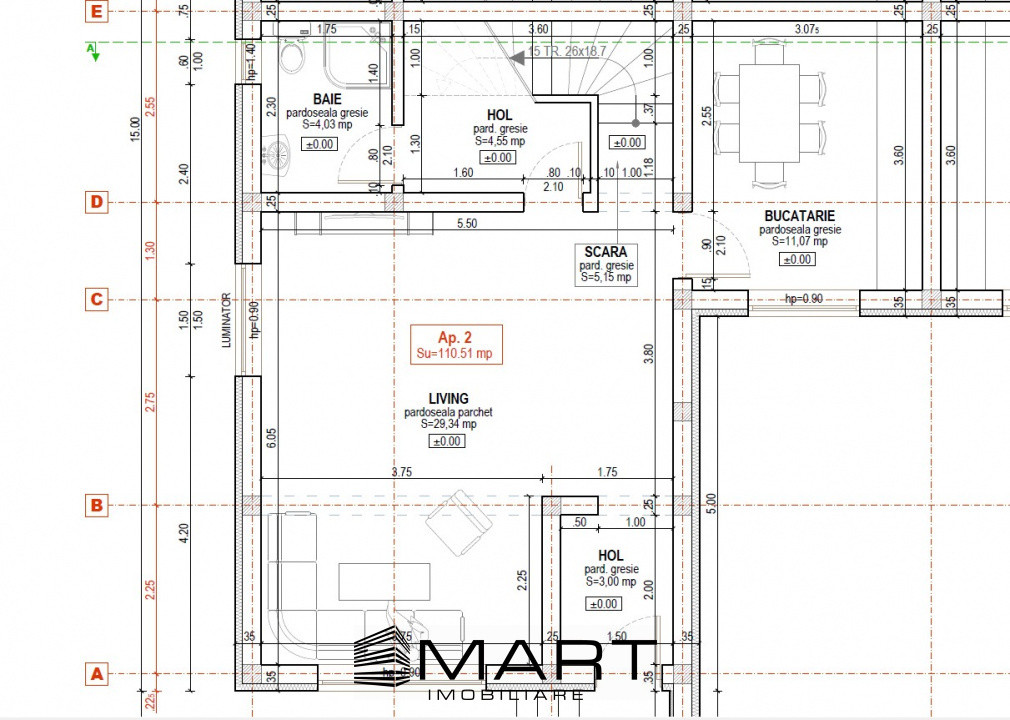 Casa tip Cvadruplex 110 mp teren 60mp cartier Arhitectilor