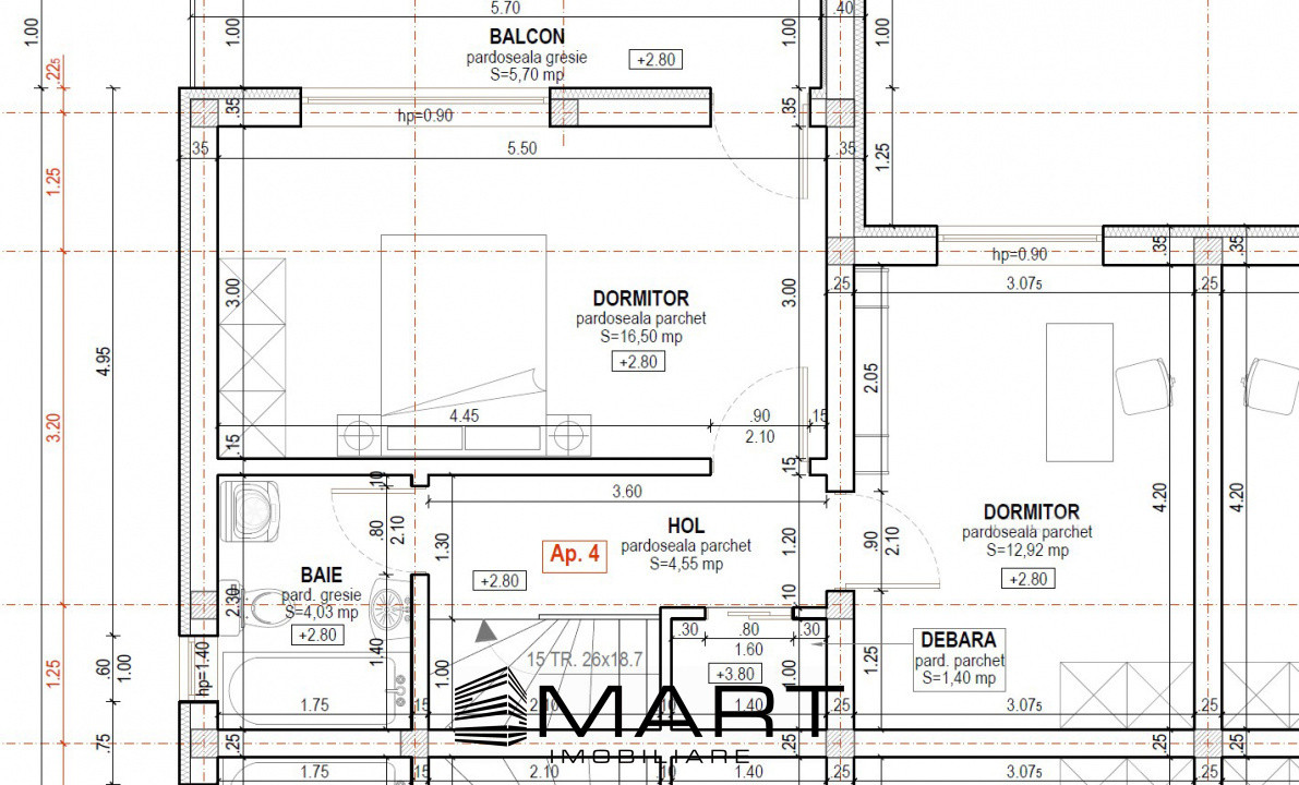 Casa tip Cvadruplex 82 mp teren 170mp cartier Arhitectilor
