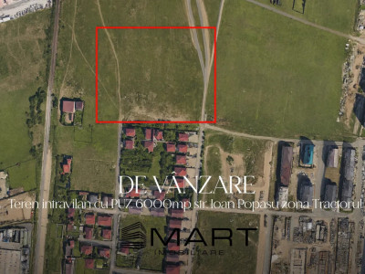 Teren intravilan 6000mp cu PUZ, P+2E zona Tractorul